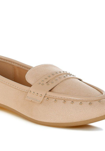 Lumina Penny Strap Studded Loafers for Elegant Style - Love Salve 