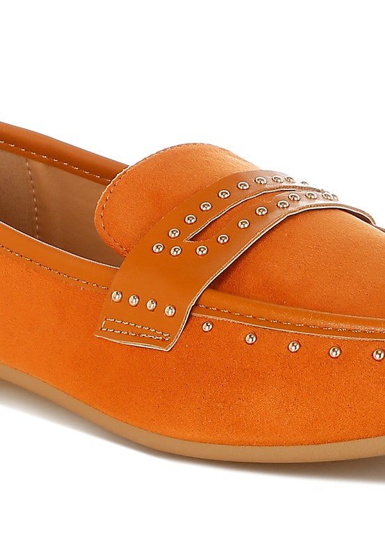 Lumina Penny Strap Studded Loafers for Elegant Style - Love Salve 
