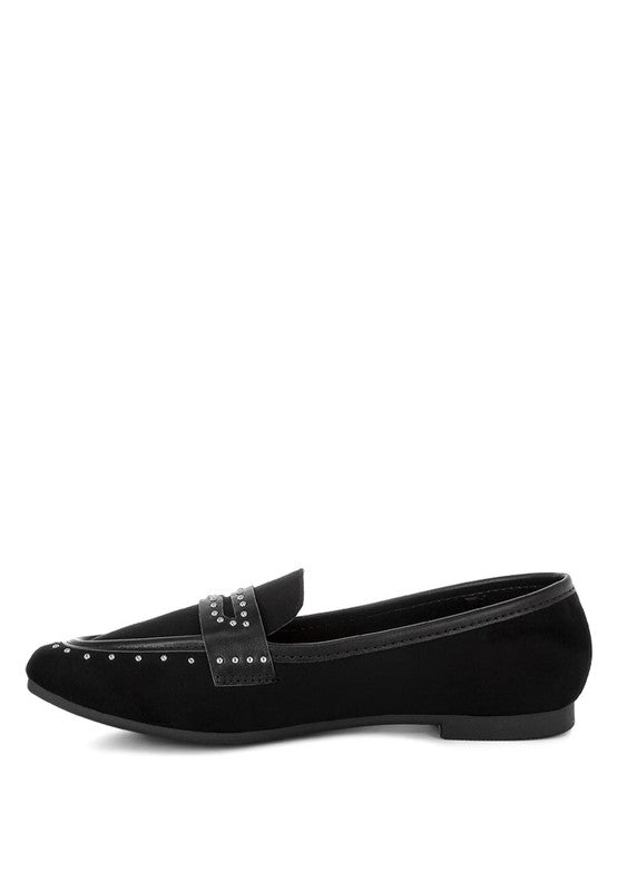 Lumina Penny Strap Studded Loafers for Elegant Style - Love Salve 
