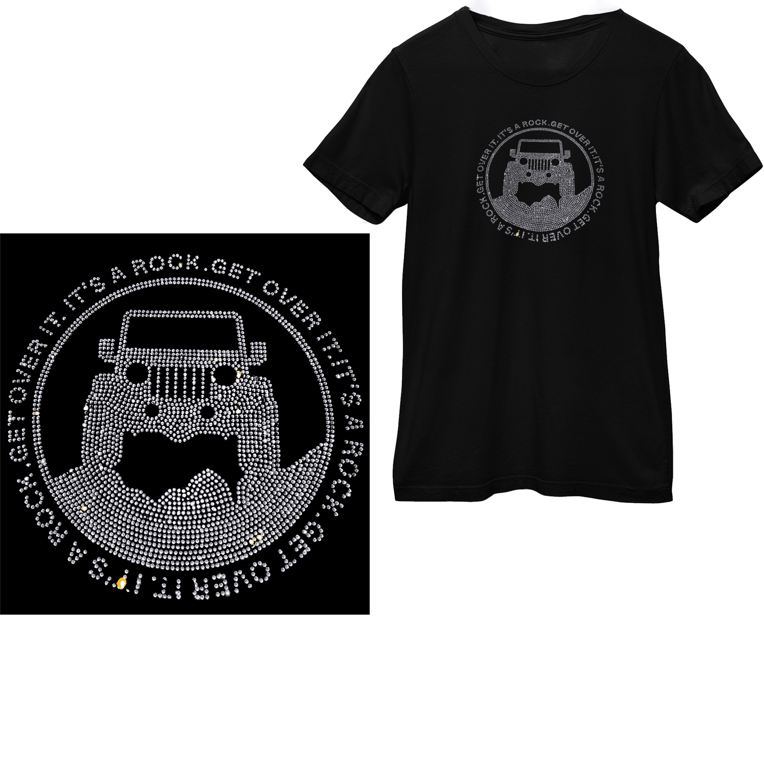 It's a Rock Rhinestone Offroad  Tee Shirt Crew Neck, V Neck, Tank Top MM