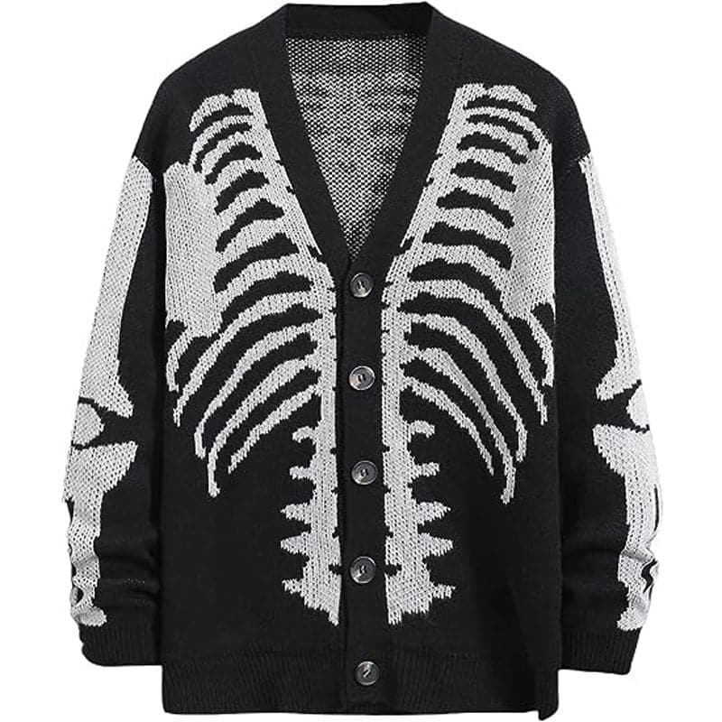 Women's Halloween Cardigan - Jacquard Design