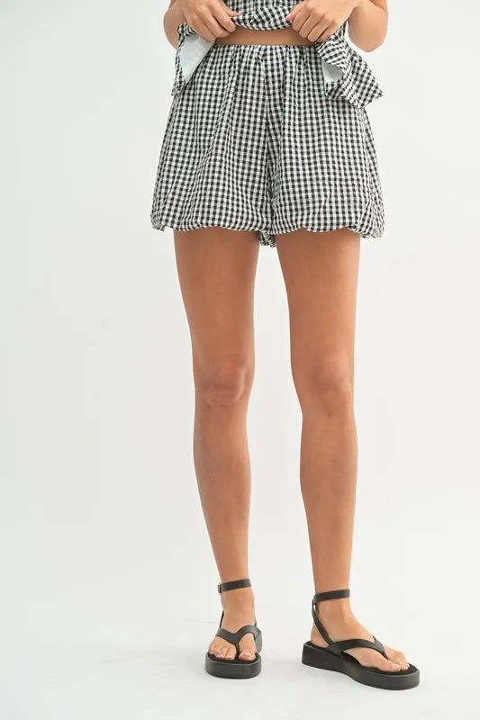 MABLE Gingham Tube Top and Shorts Set - Love Salve