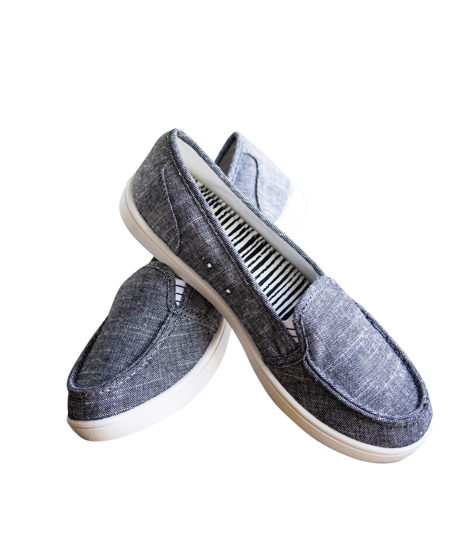 Mackerel Charcoal Moc Slip On Canvas Sneaker For Casual Use Naughty Monkey