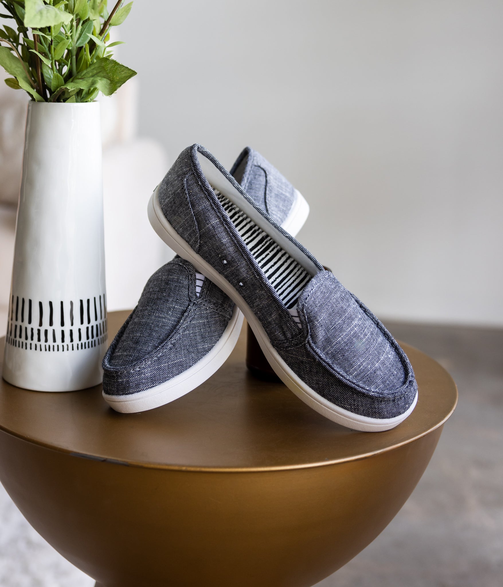 Mackerel Charcoal Moc Slip On Canvas Sneaker For Casual Use Naughty Monkey