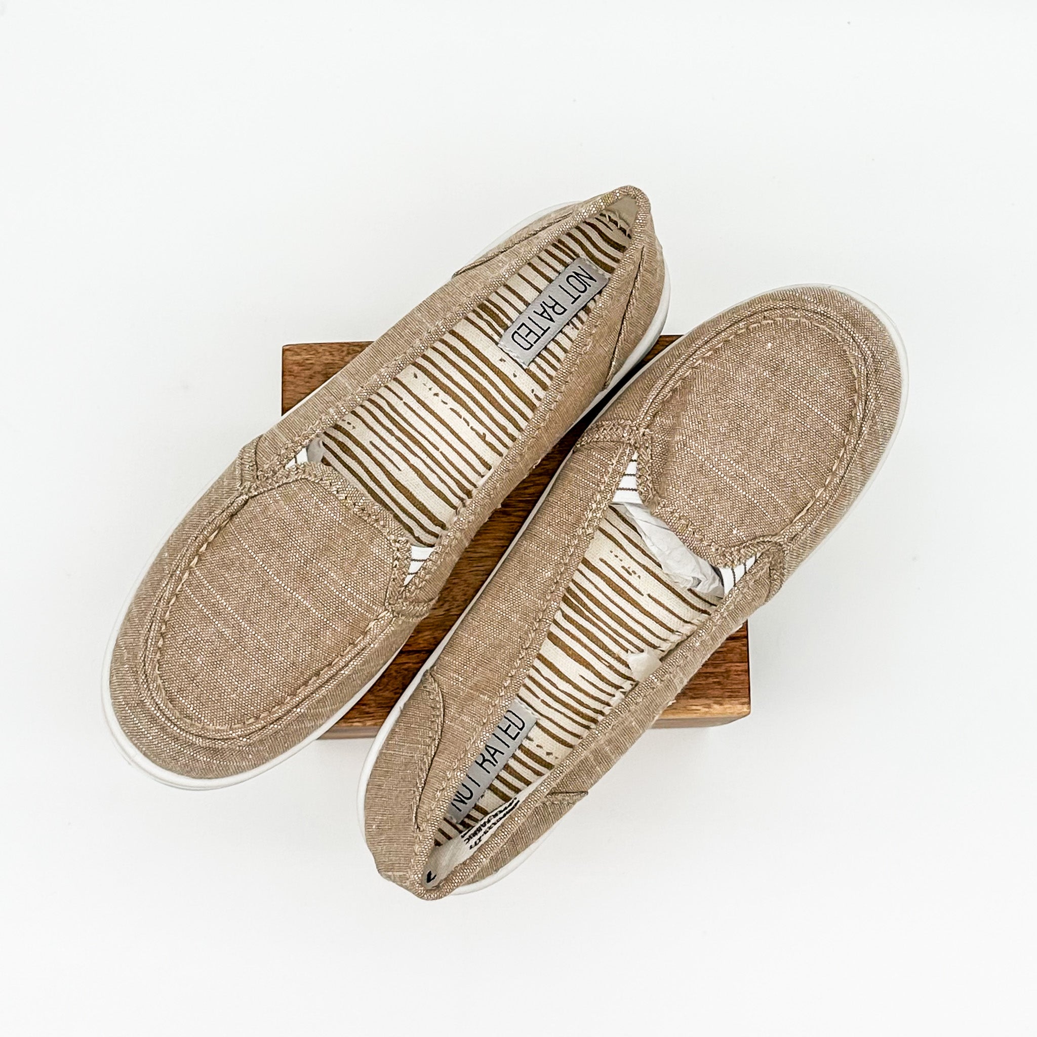 Mackerel Tan Canvas Moc Slip On Sneaker For Women Now Naughty Monkey