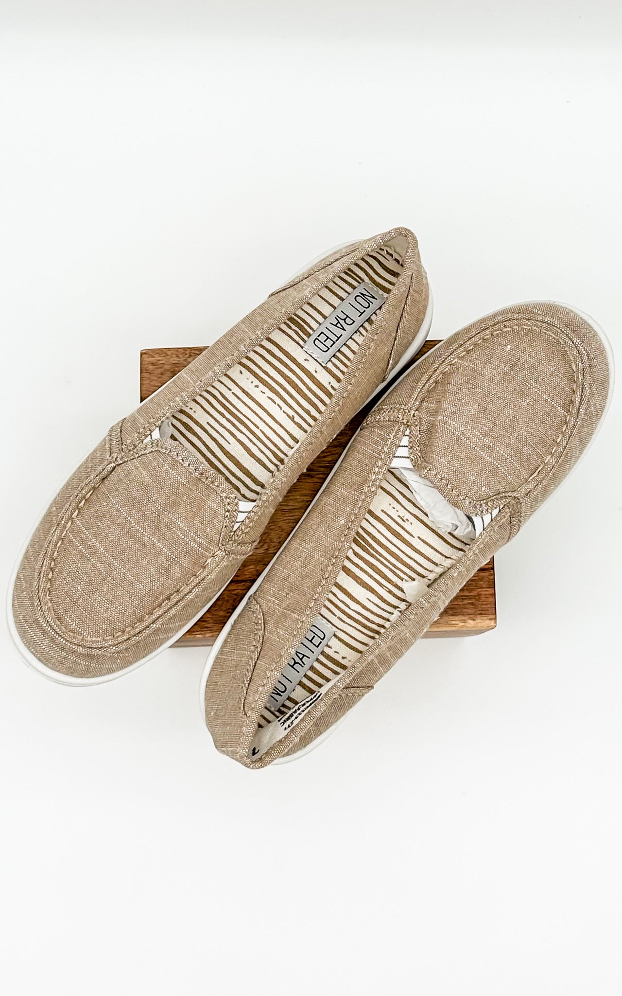 Mackerel Tan Canvas Moc Slip On Sneaker For Women Now Naughty Monkey