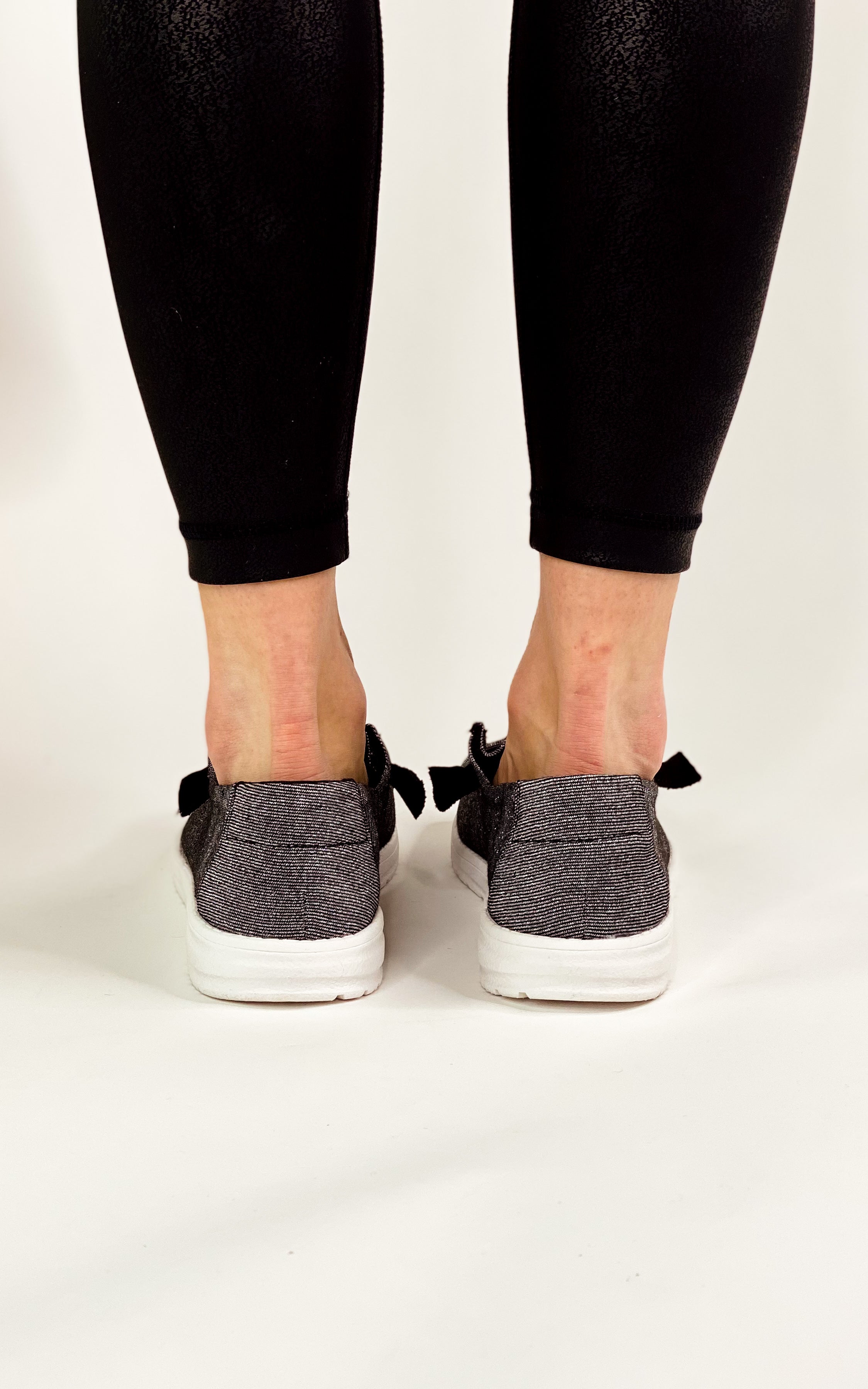 Maco Water Drop Sneaker Black Rhinestone Embellishments Naughty Monkey