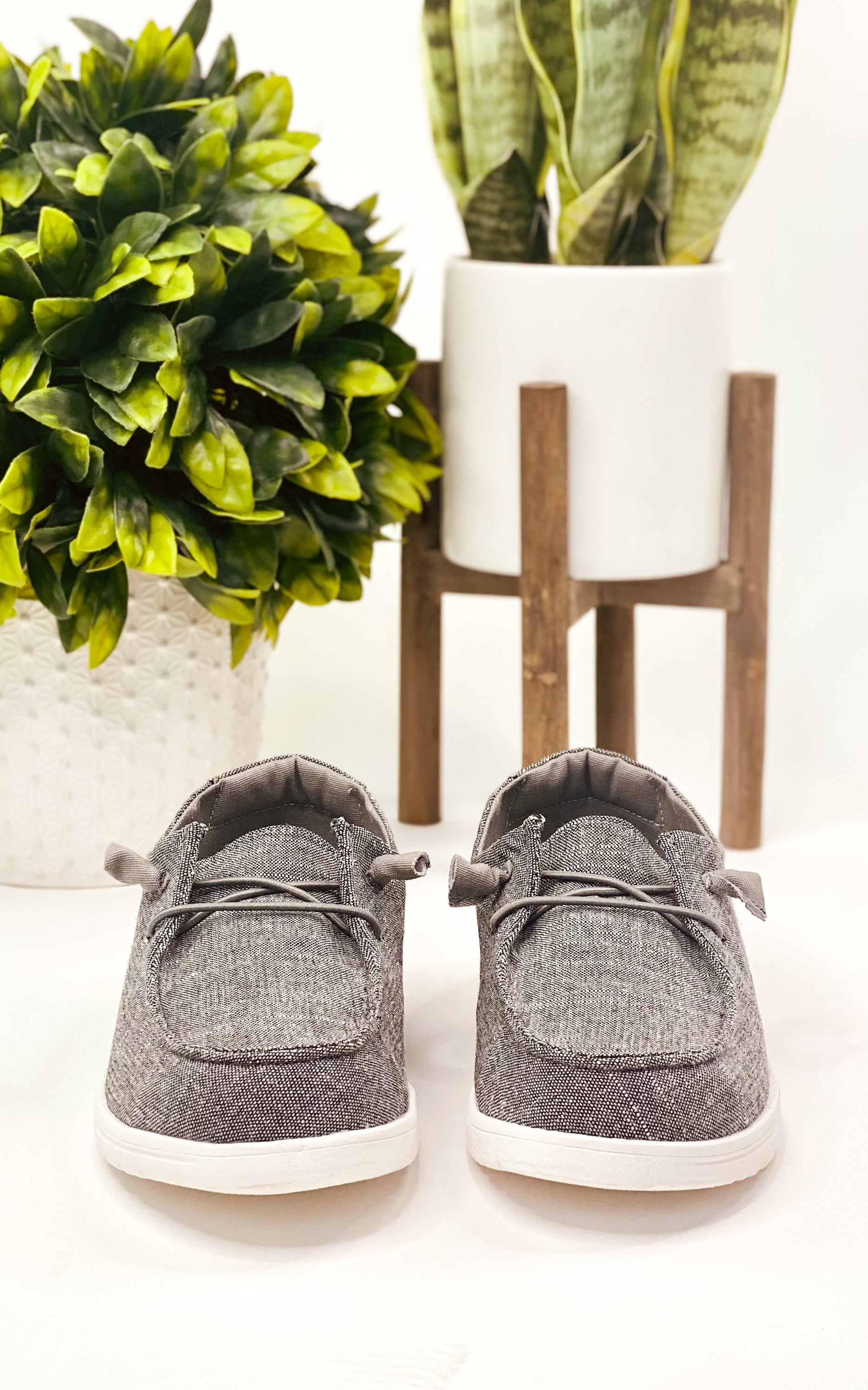 Maco Charcoal Sneaker With Memory Foam Footbed Heel Naughty Monkey