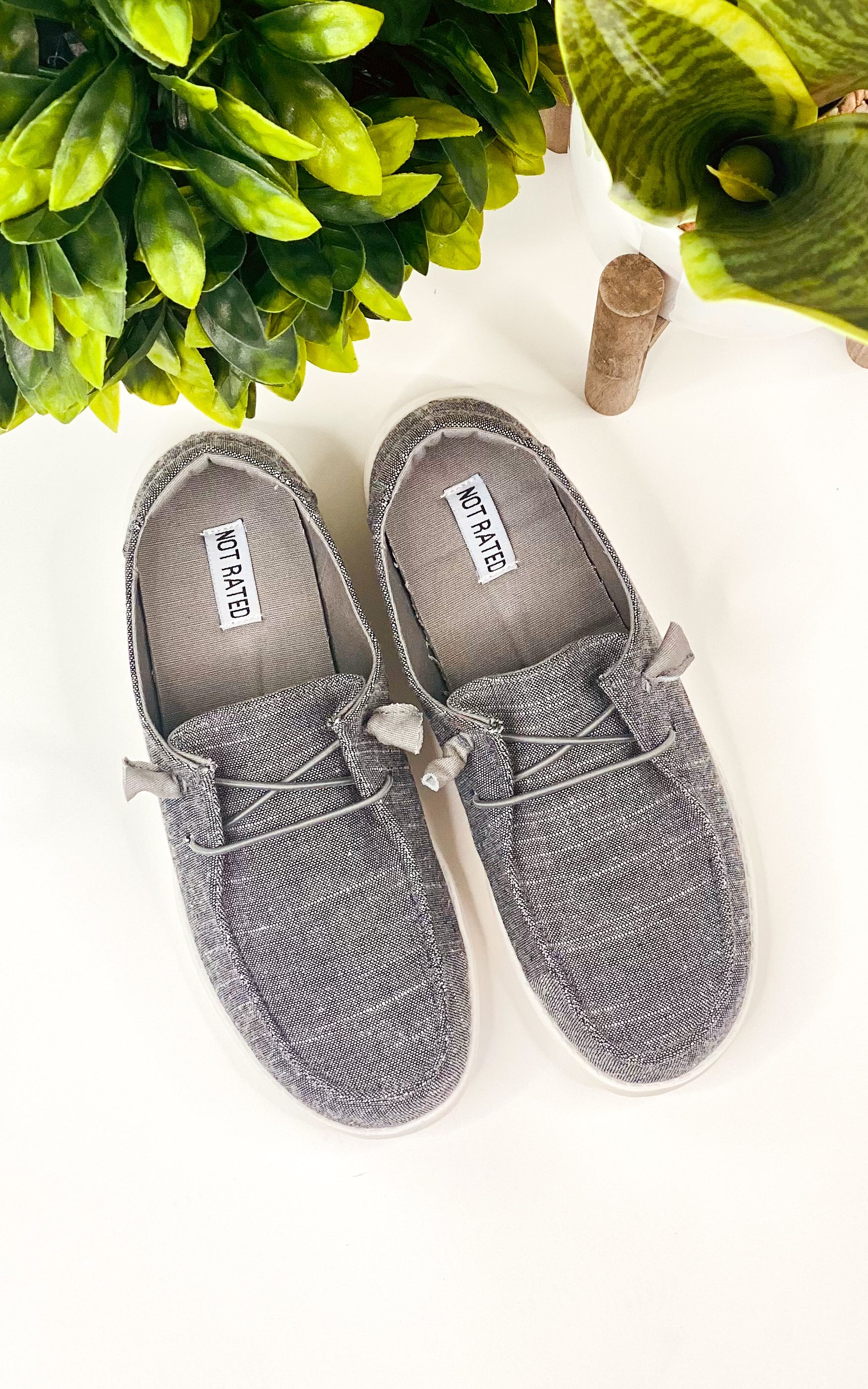 Maco Charcoal Sneaker With Memory Foam Footbed Heel Naughty Monkey