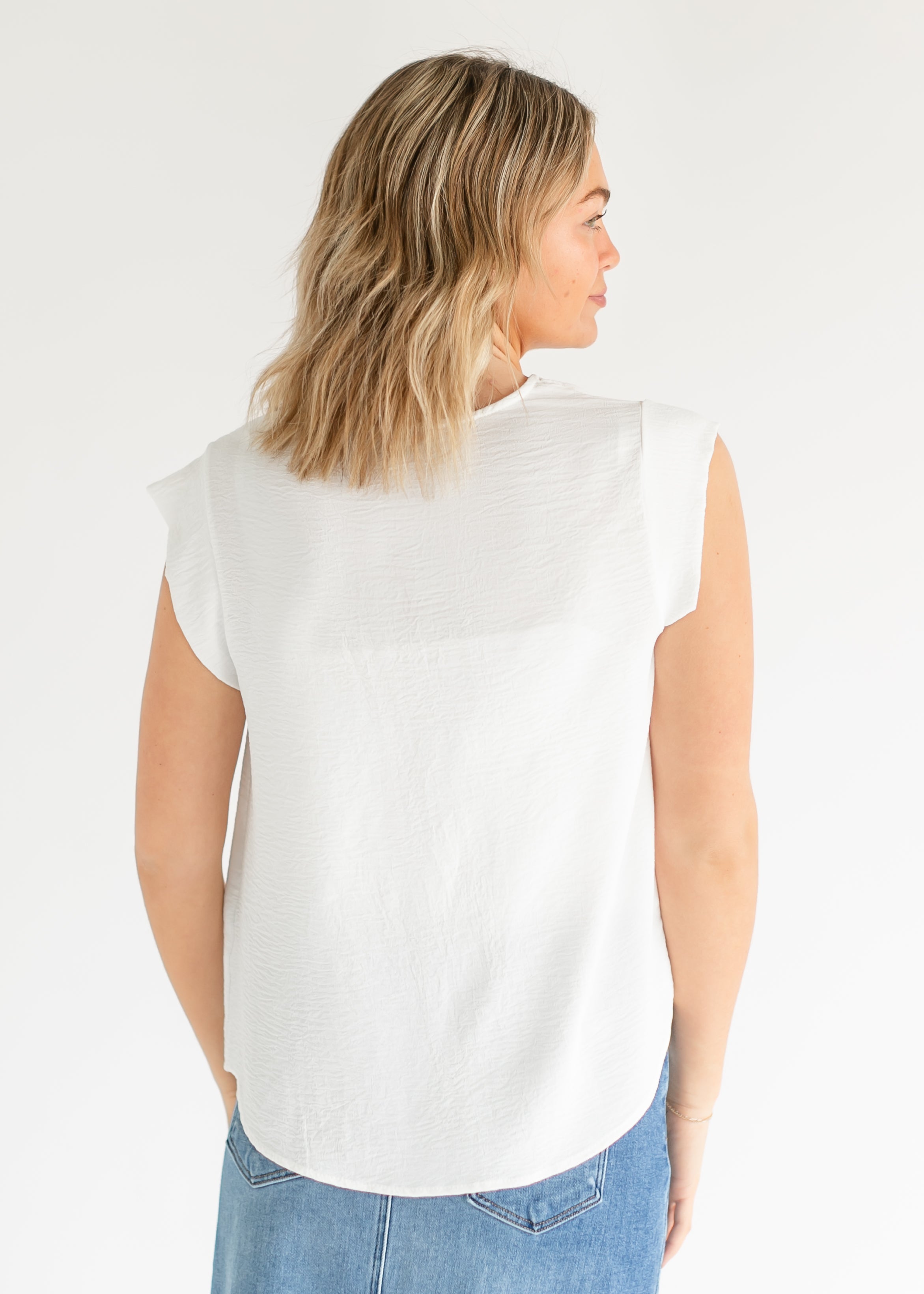 Madison V-neck Short Sleeve Flowy Top - FINAL SALE Inherit Co.