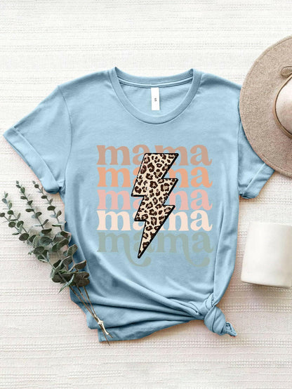 MAMA Round Neck Short Sleeve T-Shirt - Love Salve