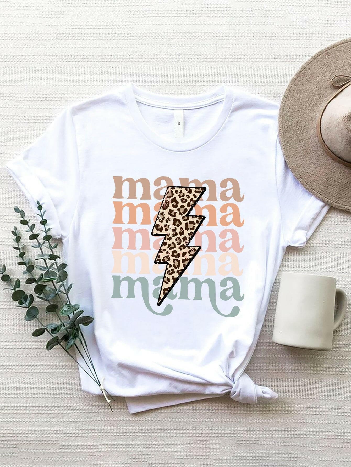 MAMA Round Neck Short Sleeve T-Shirt - Love Salve