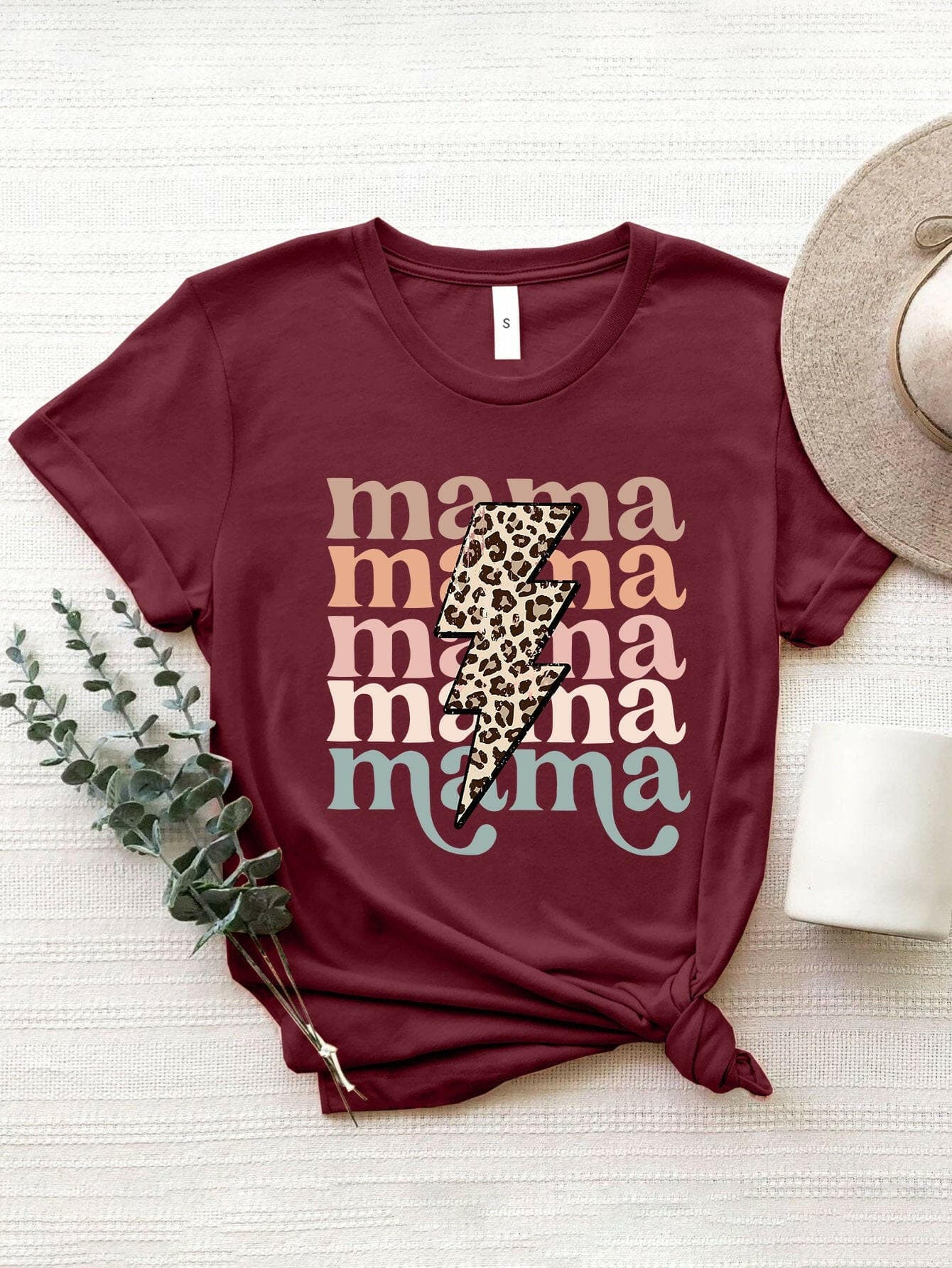 MAMA Round Neck Short Sleeve T-Shirt - Love Salve