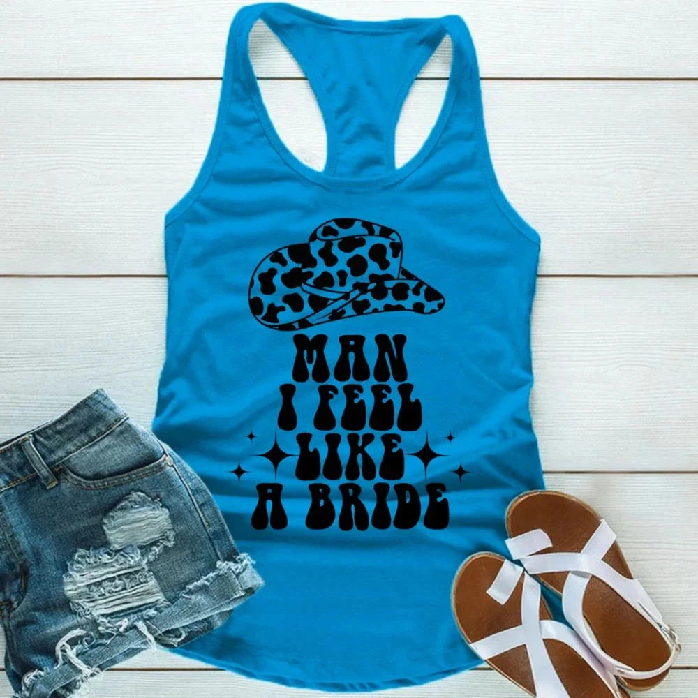 🍾 Man I Feel Like a Bride Bachelorette Party Tank Top 💍 Adorb.co