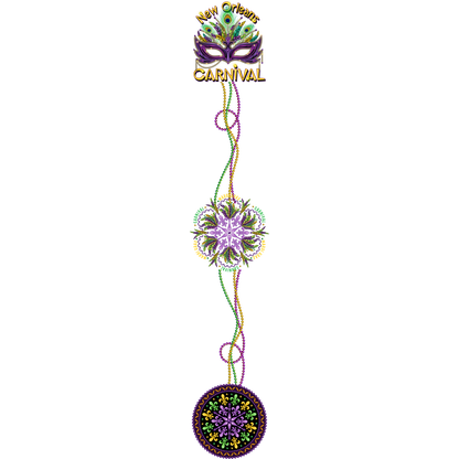 Carnivale  Mardi Gras Handmade Leggings with Pockets