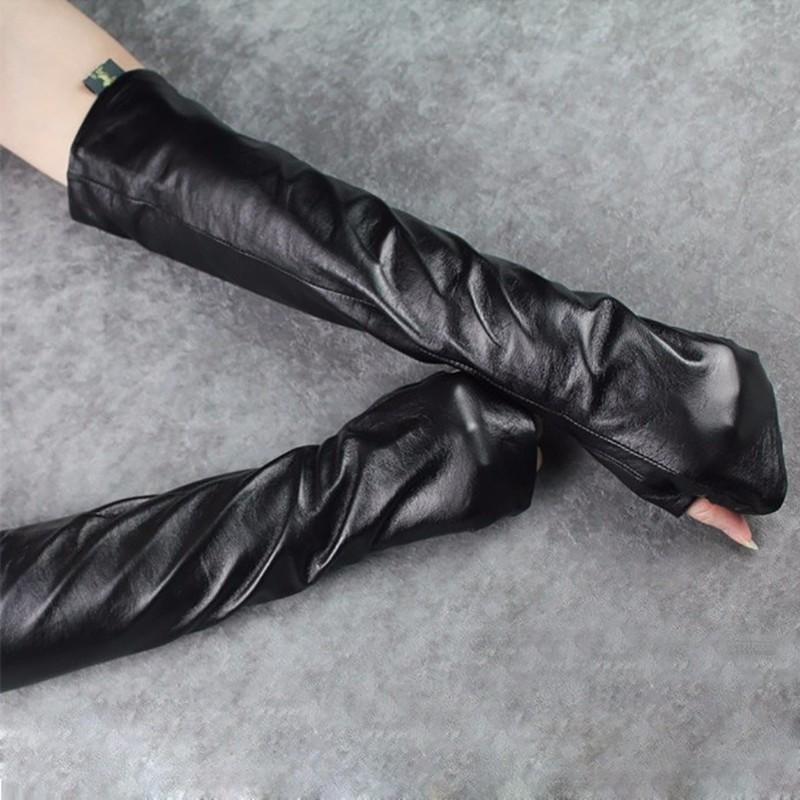 Zuriel Fingerless Gloves Vegan Leather for Evening Wear