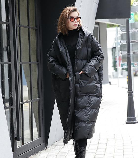 Hina Loose Hooded Parka Cotton Padded Winter Coat For Warmth