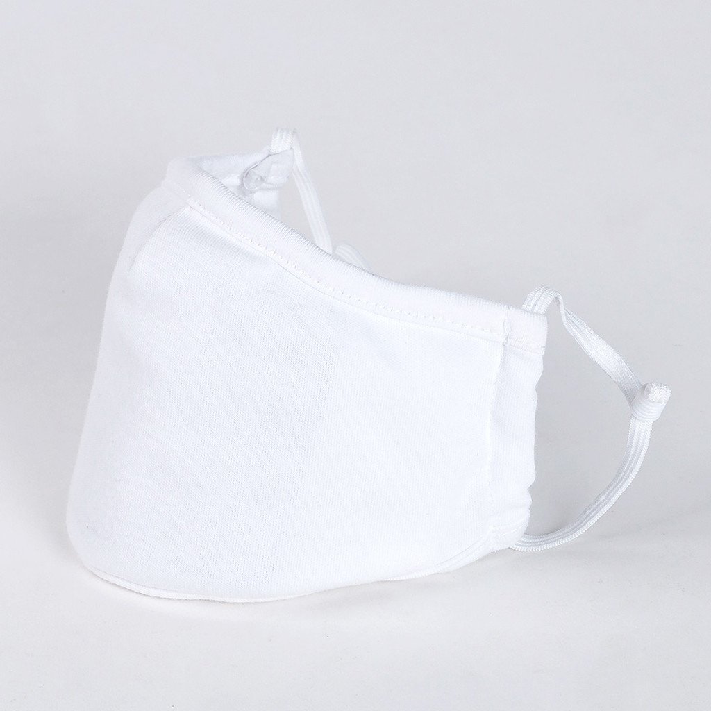 Kaiya White Mask With Adjustable Ear Straps Nose Wire Filter Slot