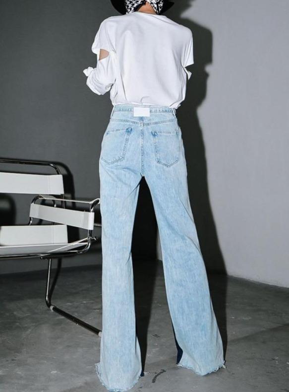 Sawako Loose Denim Wide Leg Jeans High Waist Ankle Length With Pockets