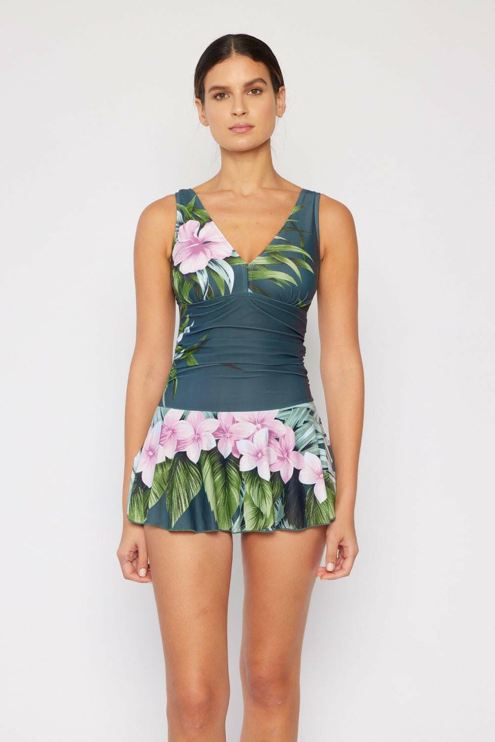 Marina West Swim Full Size Clear Waters Swim Dress in Aloha Forest - Love Salve