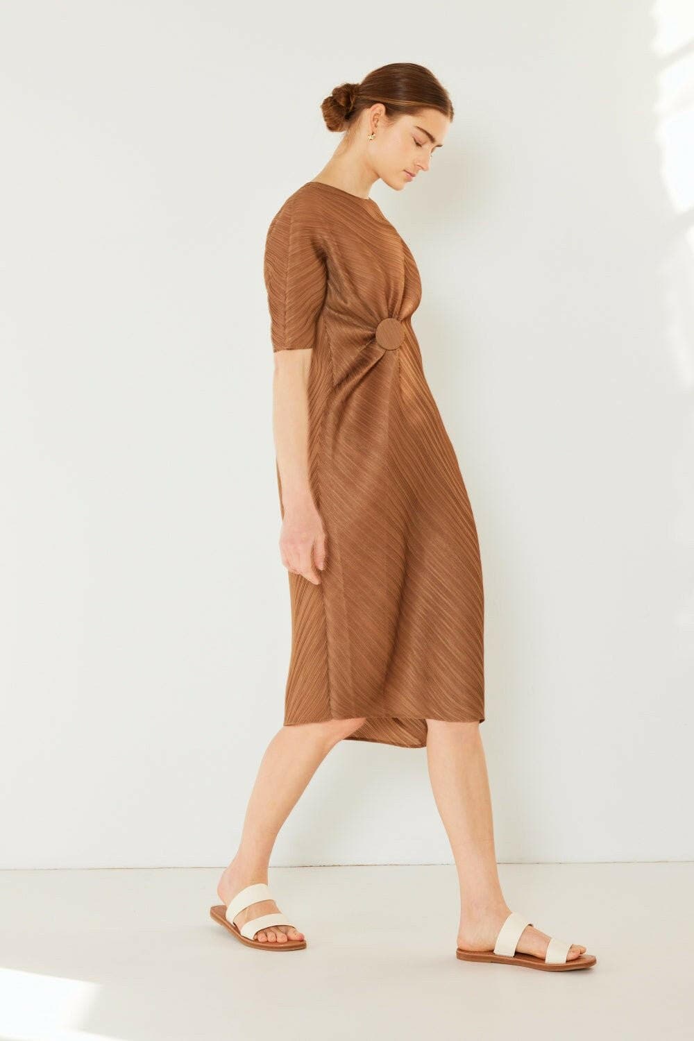 Marina West Swim Pleated Dolman Sleeve Dress - Love Salve