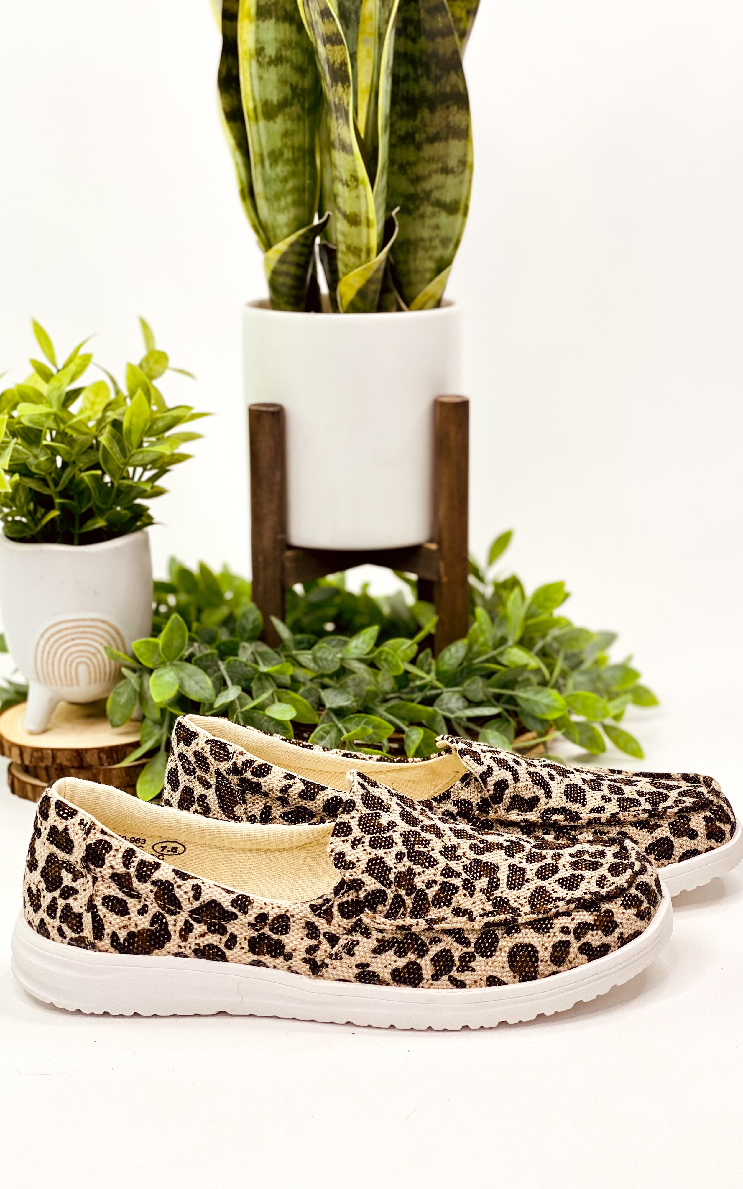 Maya Leopard Sneakers Moc Toe Memory Foam Footbed Comfort Naughty Monkey