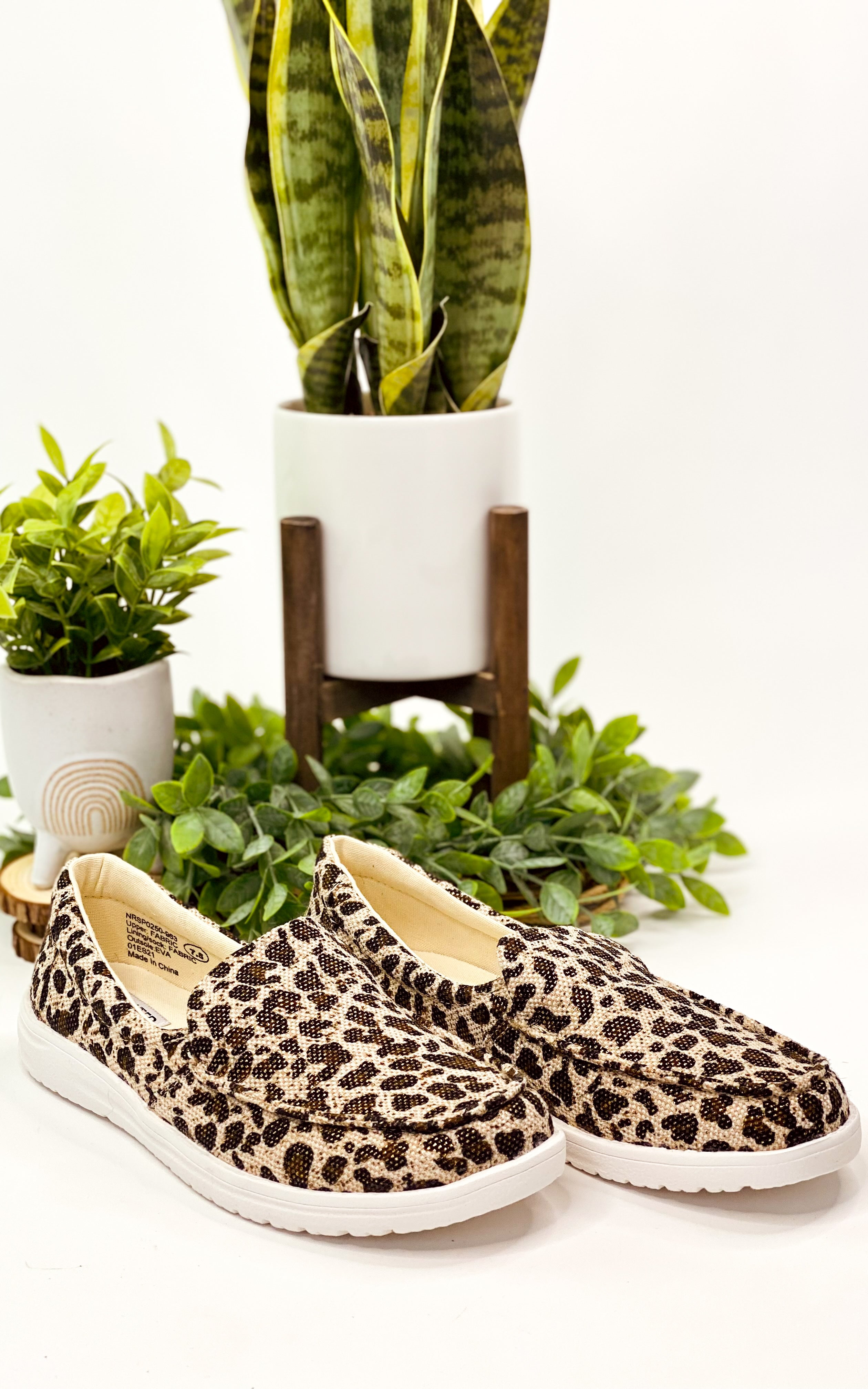Maya Leopard Sneakers Moc Toe Memory Foam Footbed Comfort Naughty Monkey