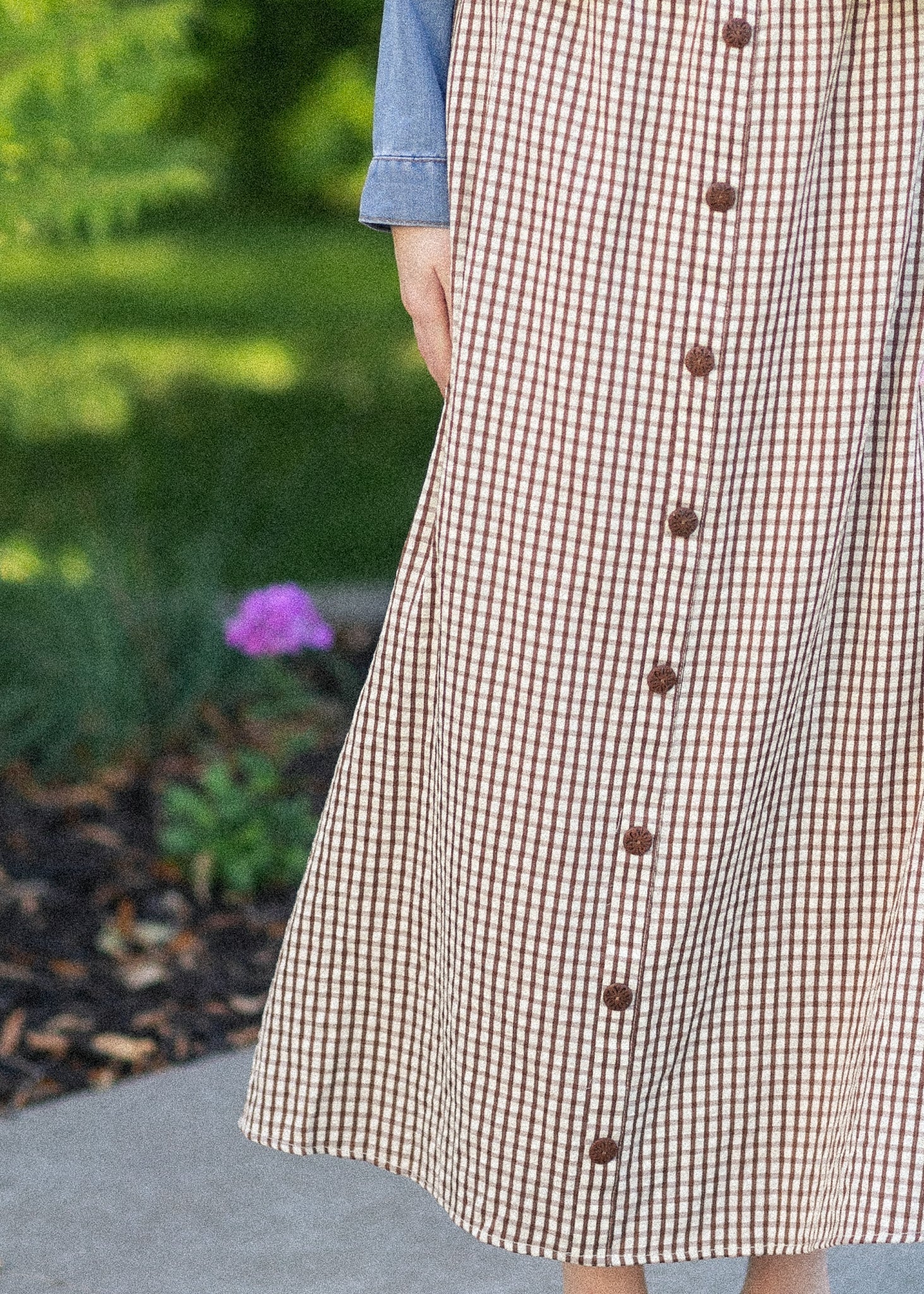 McKenna Gingham Maxi Skirt Inherit Co.