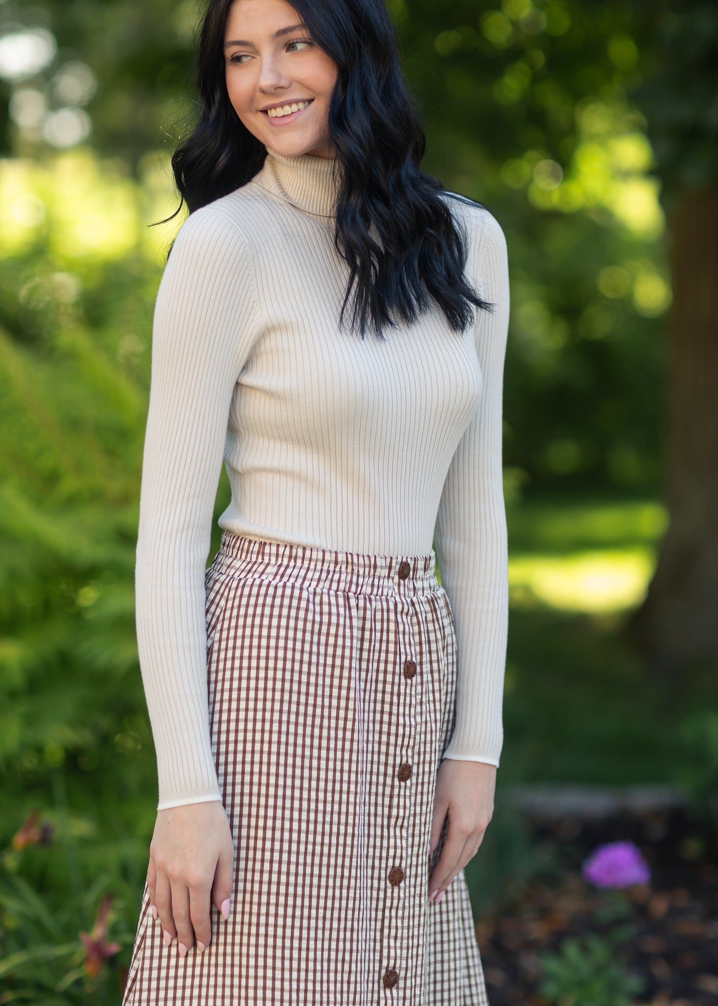 McKenna Gingham Maxi Skirt Inherit Co.