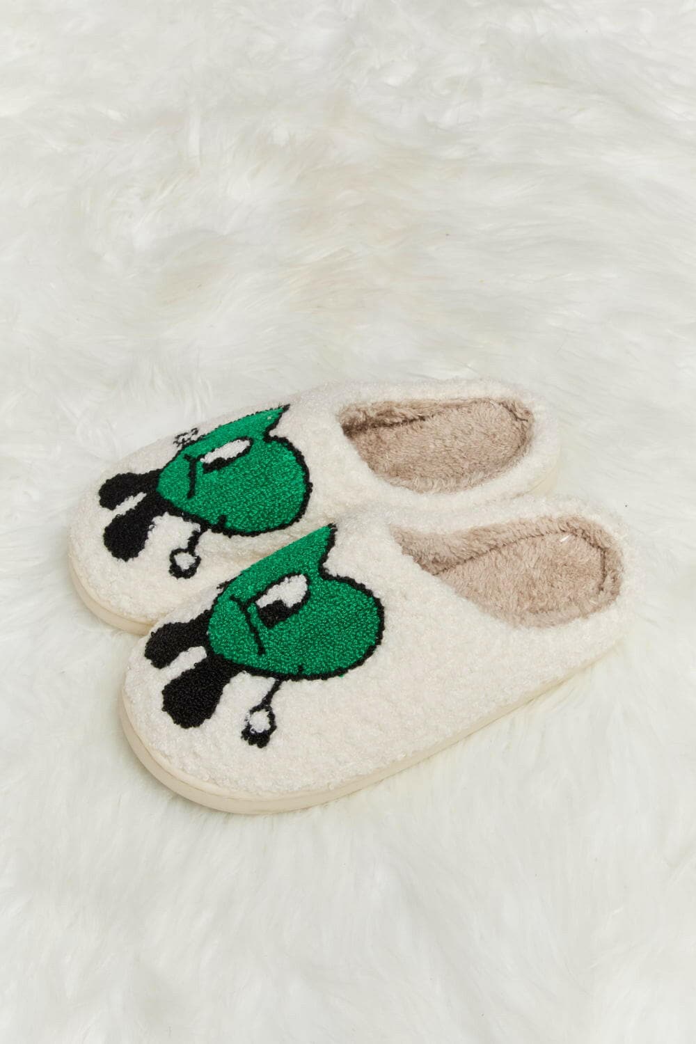 Melody Love Heart Print Plush Slippers - Love Salve