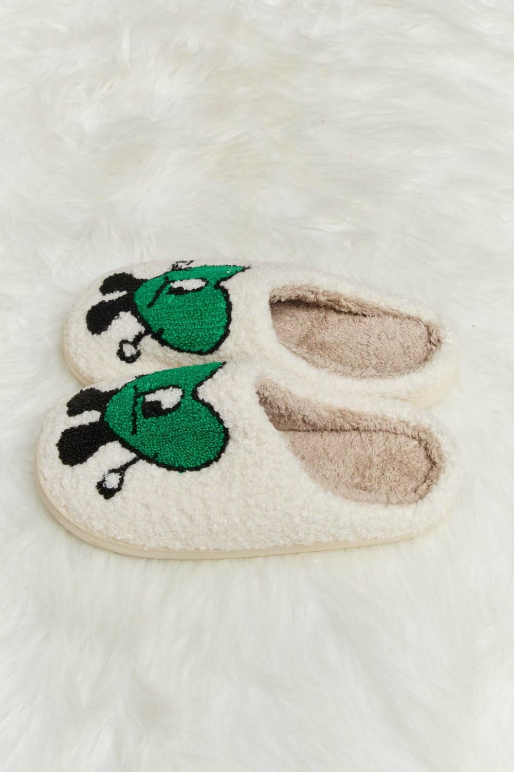 Melody Love Heart Print Plush Slippers - Love Salve