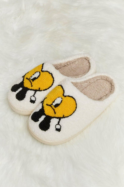 Melody Love Heart Print Plush Slippers - Love Salve