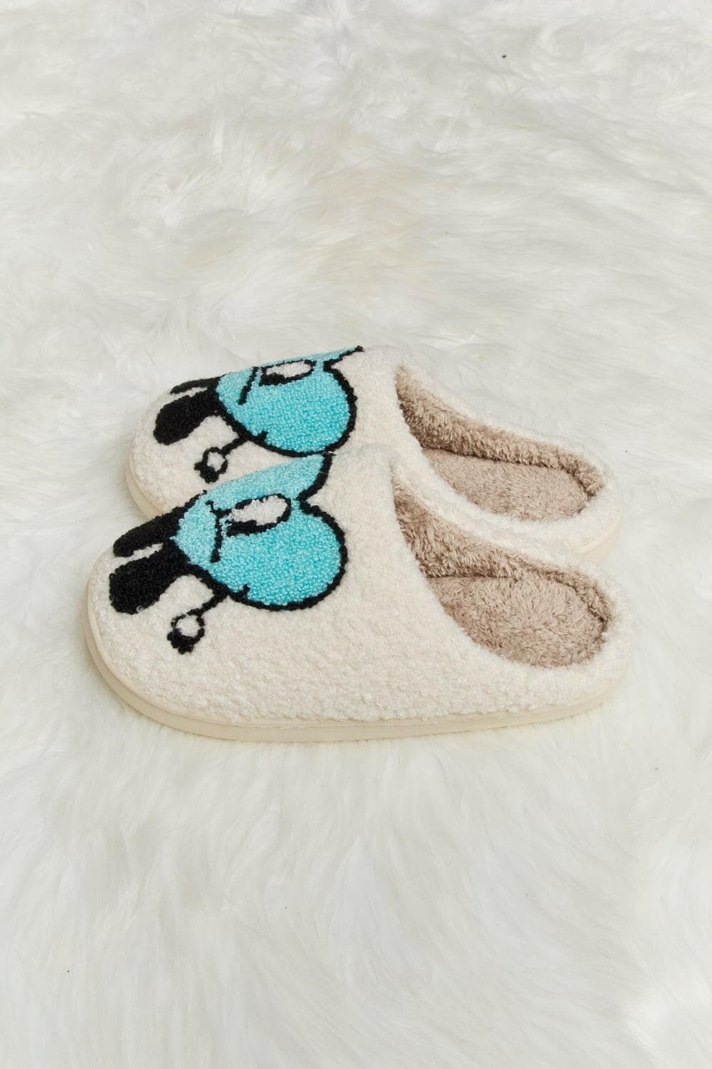 Melody Love Heart Print Plush Slippers - Love Salve