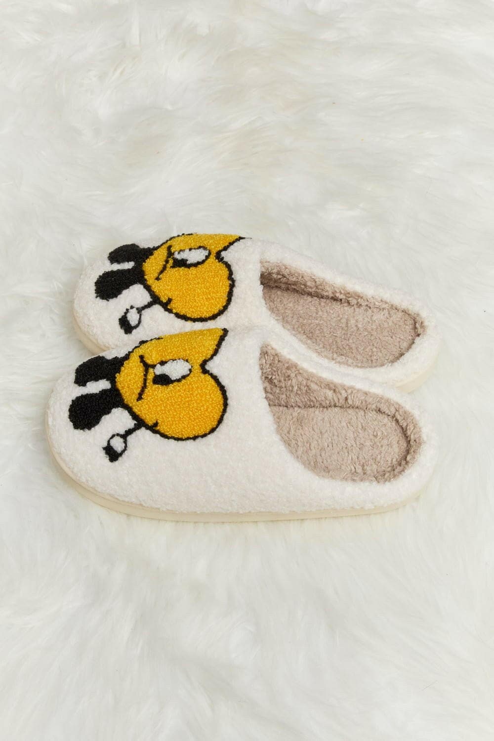 Melody Love Heart Print Plush Slippers - Love Salve