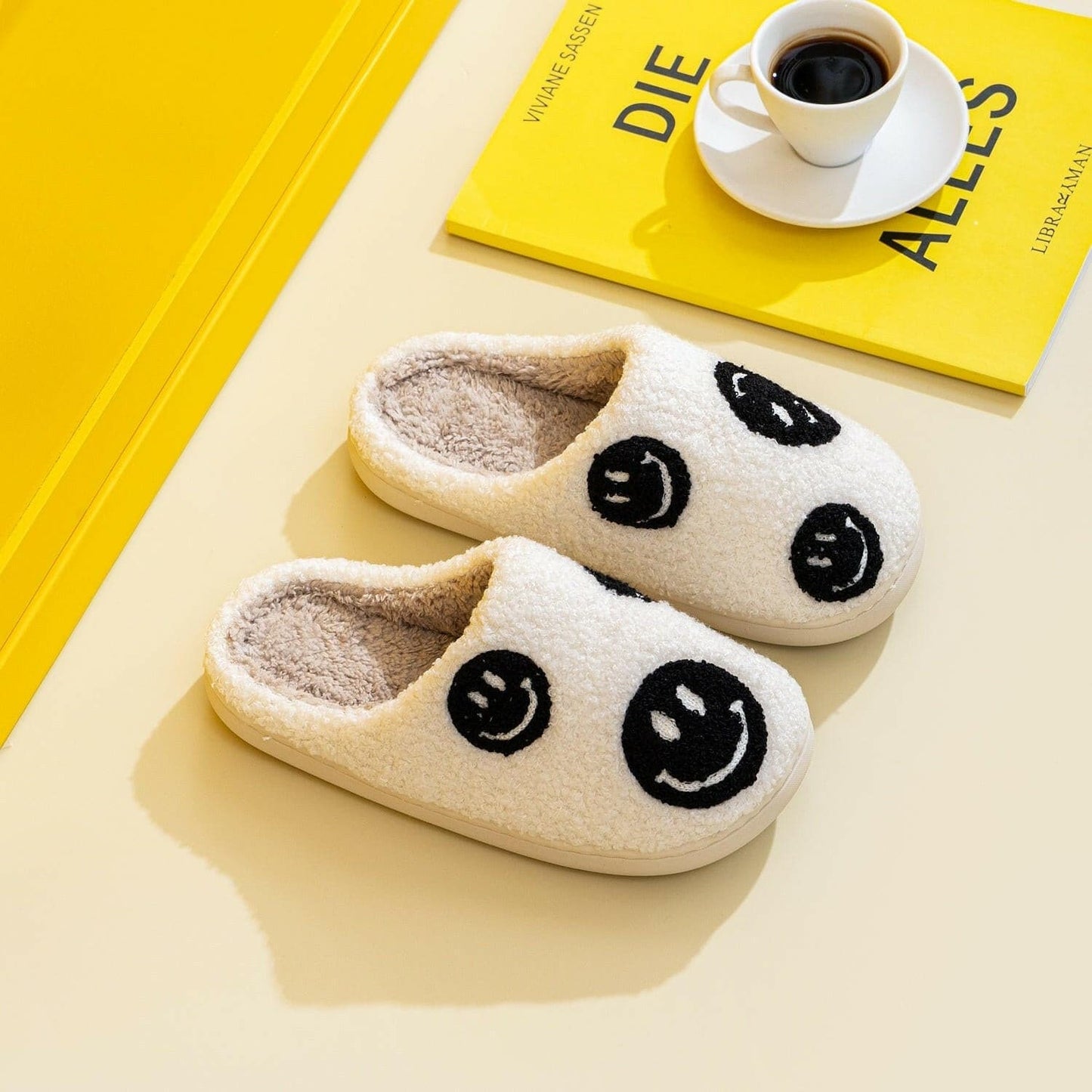 Melody Smiley Face Slippers - Love Salve