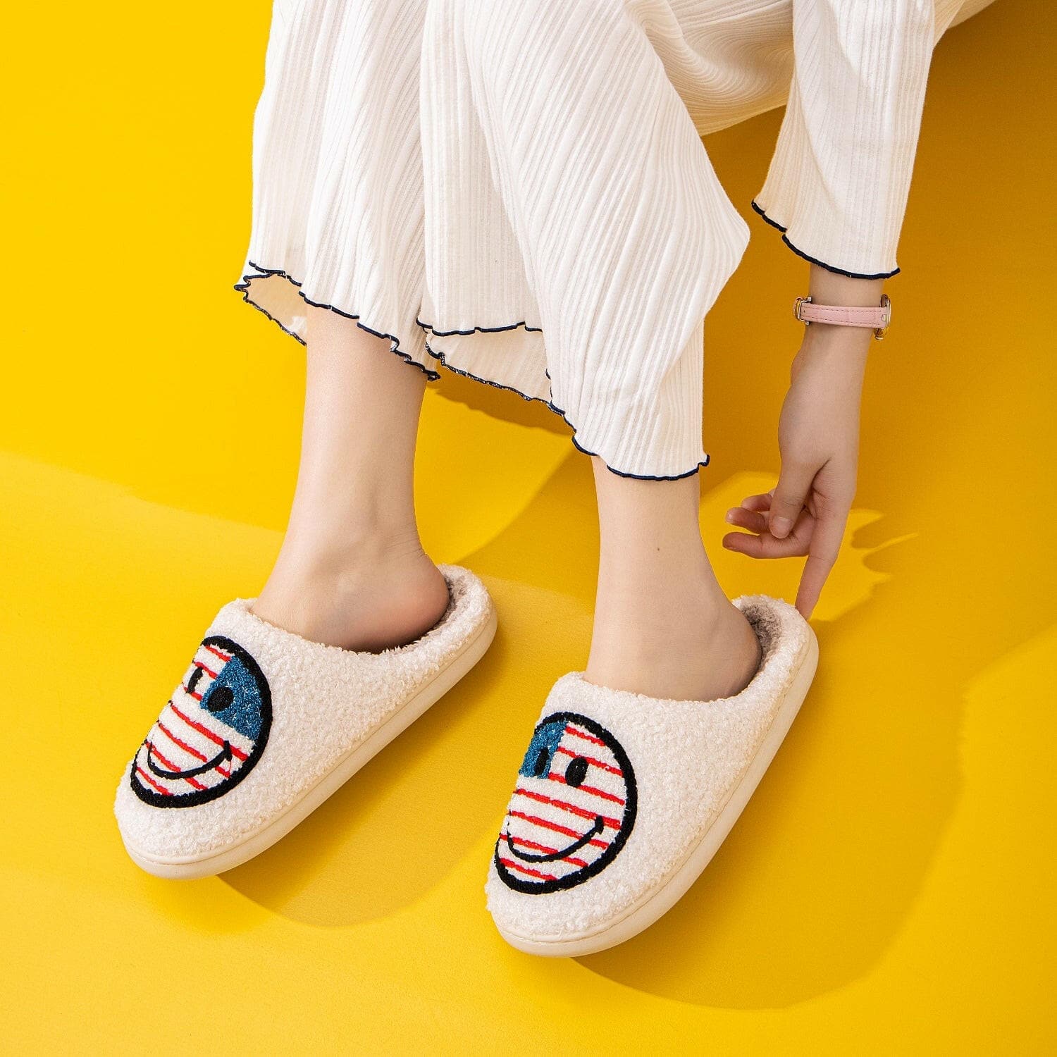 Joyful Melody Face SlippersStep into a World of Comfort and Joy
 Elevate your relaxation time with the Joyful Melody Face Slippers. Designed for those who value both style and comfort, these sLove Salve Joyful Melody Face SlippersShoes