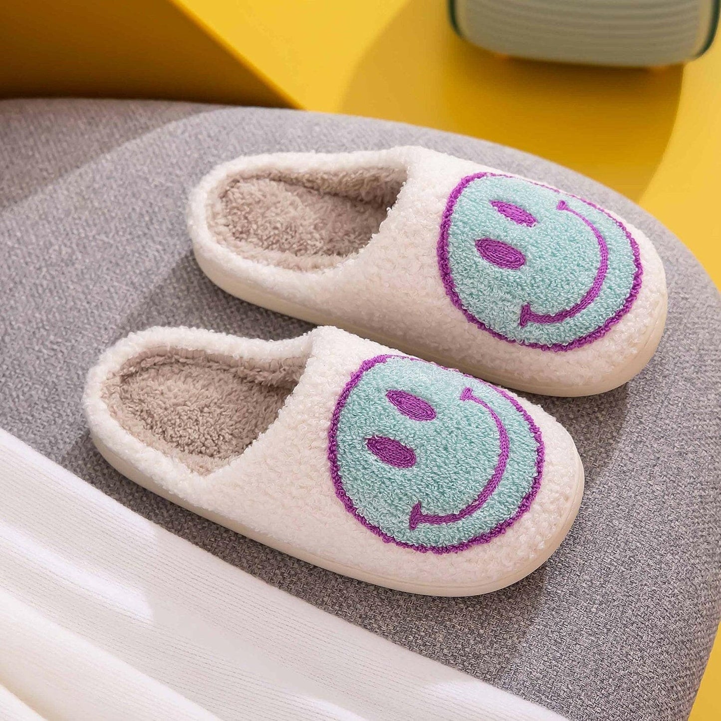 Melody Smiley Face Slippers - Love Salve