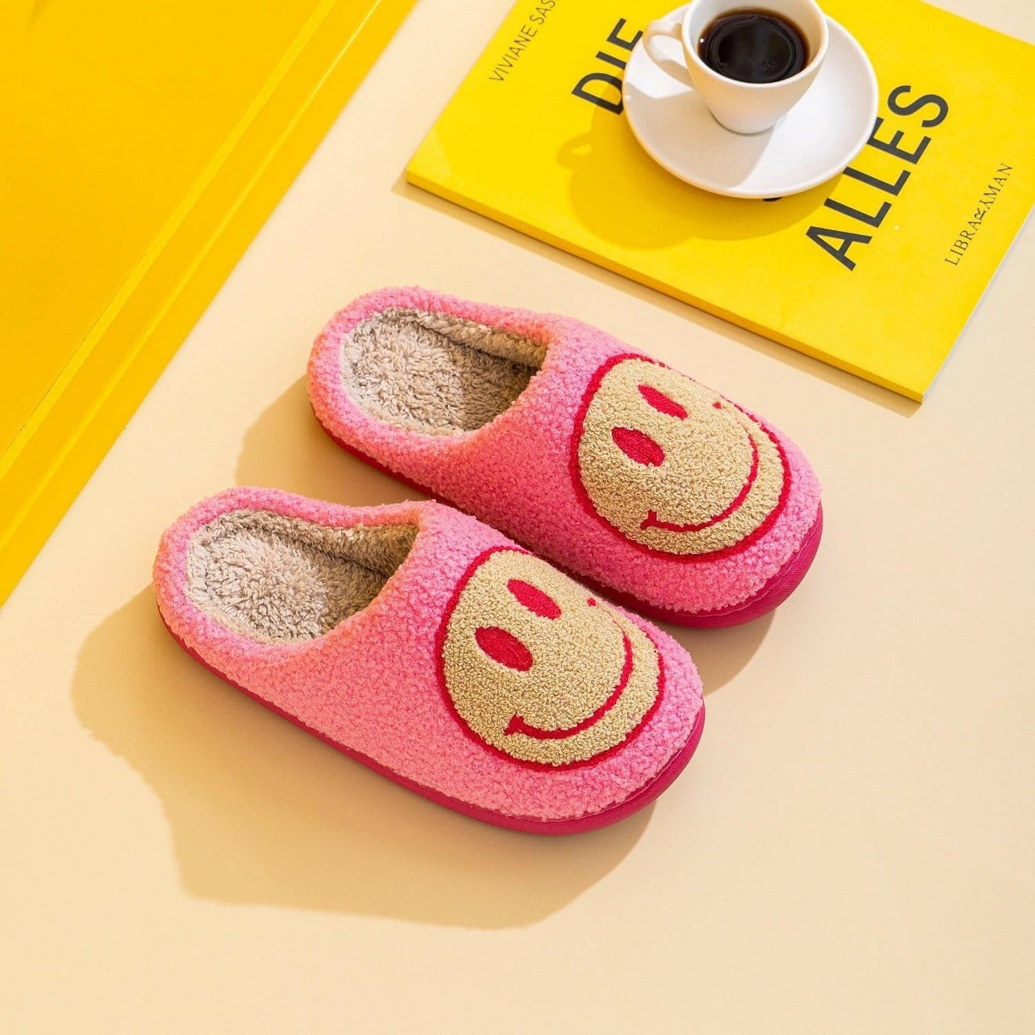 Melody Smiley Face Slippers - Love Salve