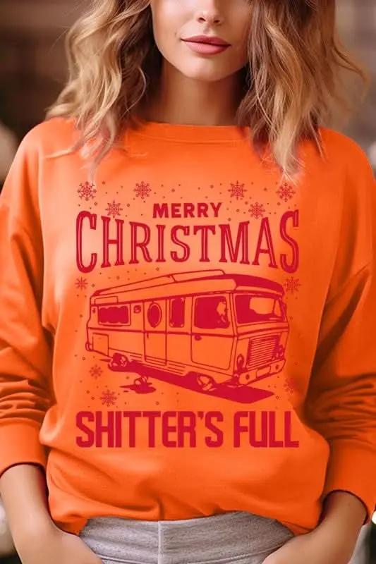 Merry Christmas Shitter's Full Graphic Sweatshirts - Love Salve 