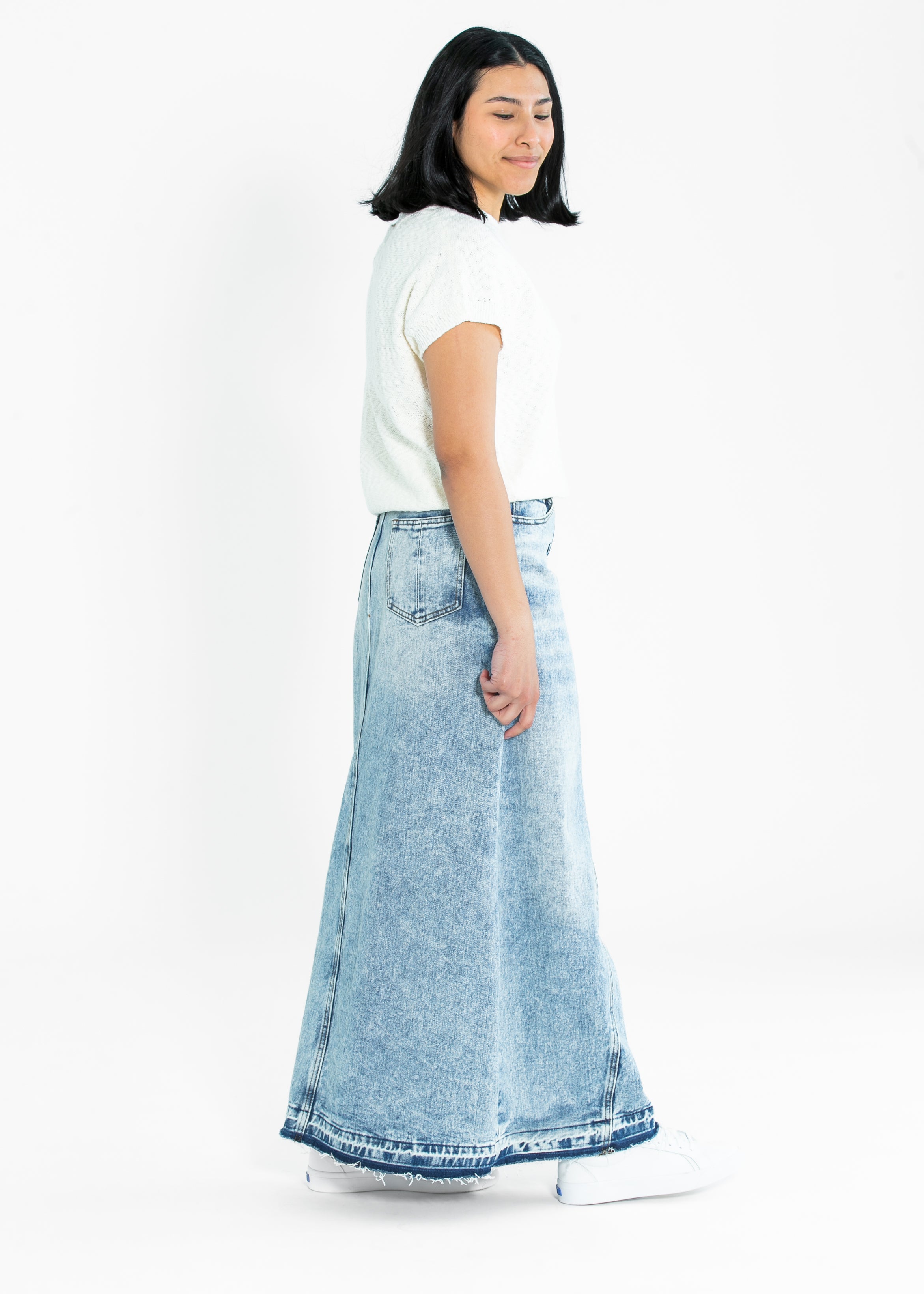Mina Denim Maxi Skirt Inherit Co.