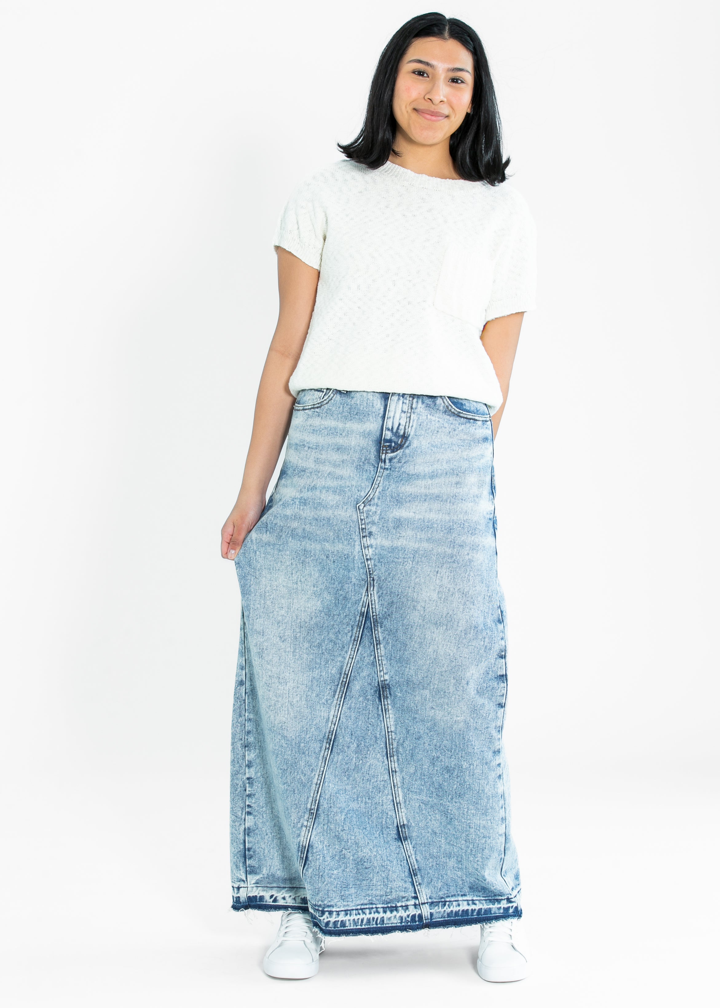 Mina Denim Maxi Skirt Inherit Co.