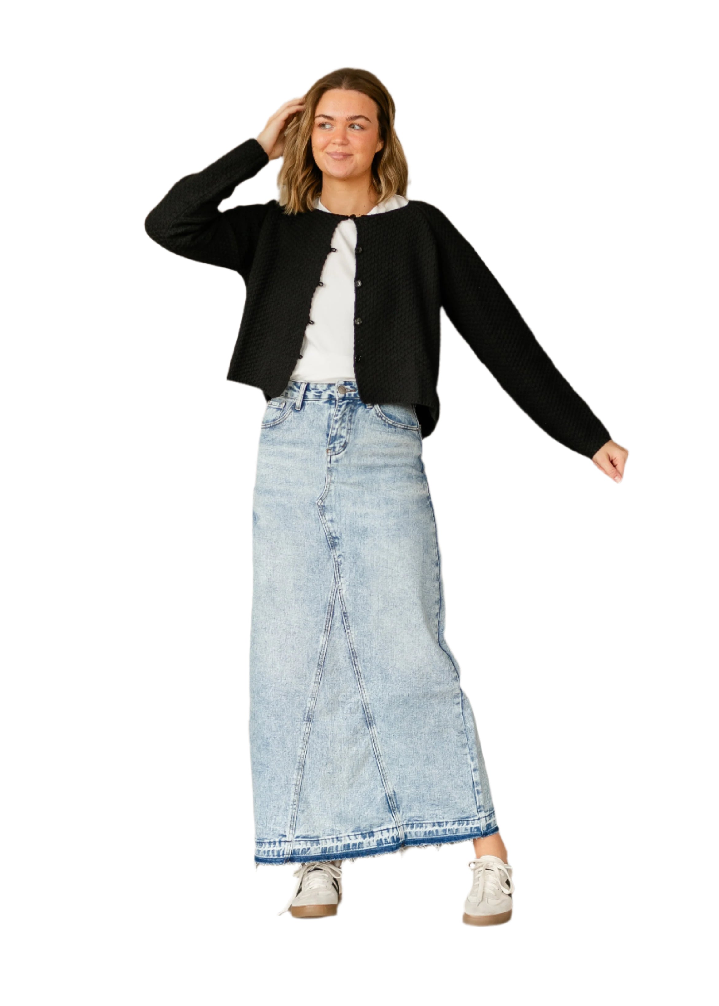 Mina Denim Maxi Skirt Inherit Co.