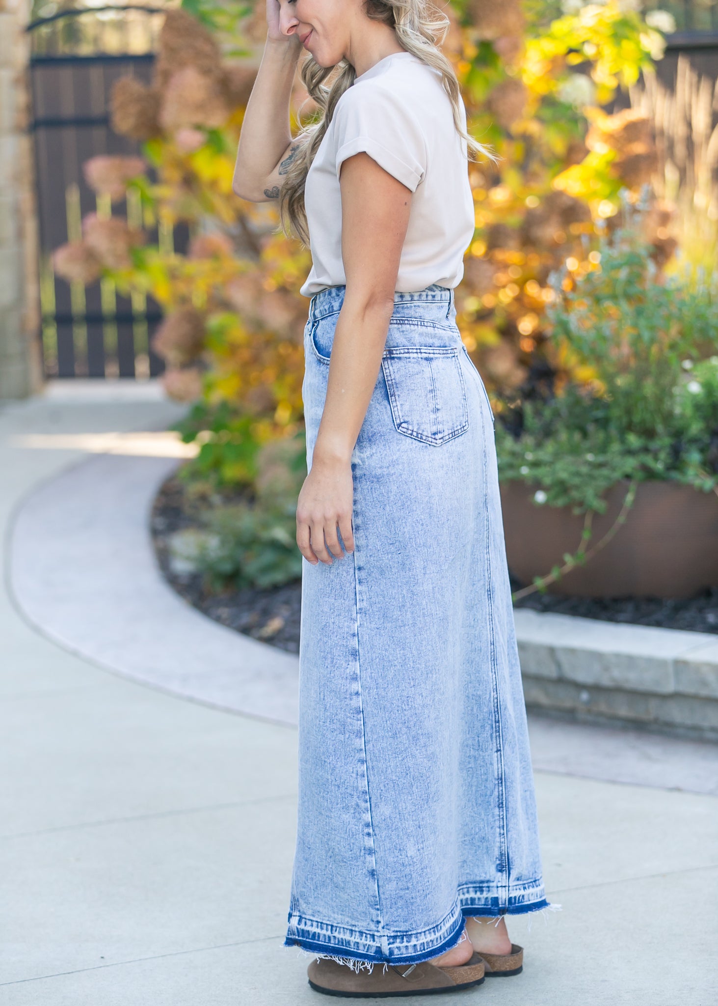 Mina Denim Maxi Skirt Inherit Co.