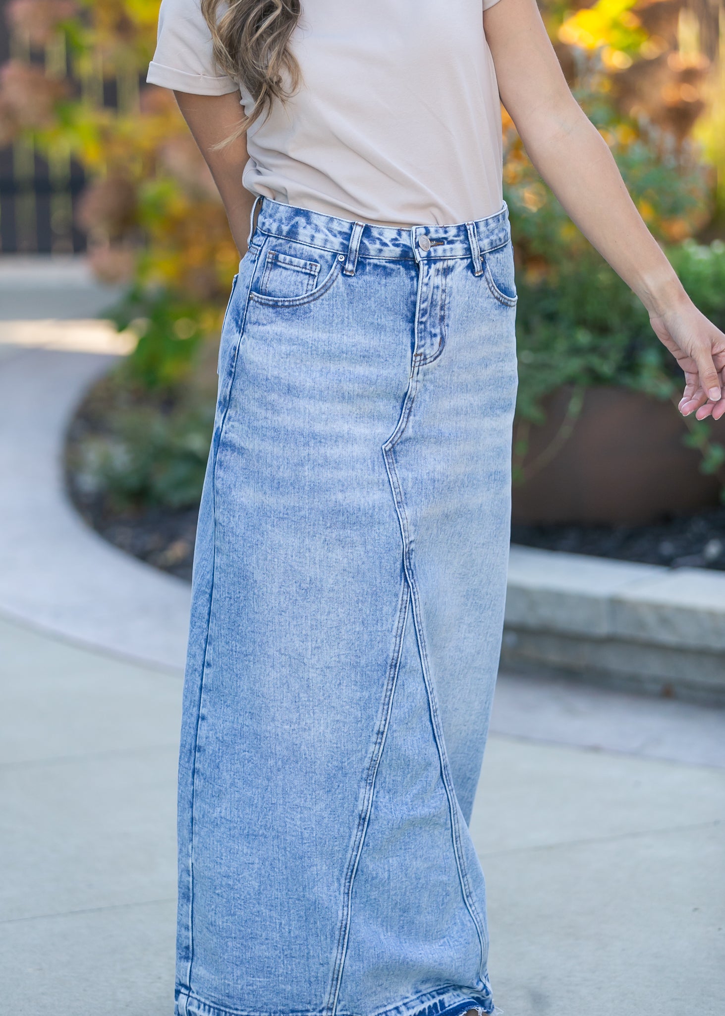 Mina Denim Maxi Skirt Inherit Co.