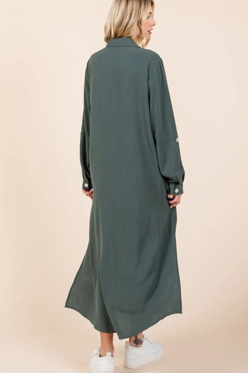 Mittoshop Airflow V-Neck Long Sleeve Maxi Dress for Women - Love Salve 