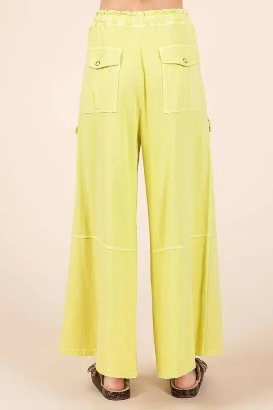 Mittoshop French Terry Cargo Wide Leg Pants for Women - Love Salve 