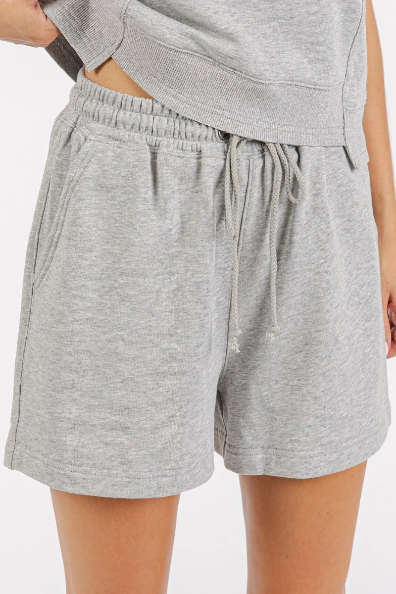 Mittoshop French Terry Crew Neck Top and Shorts Set - Love Salve