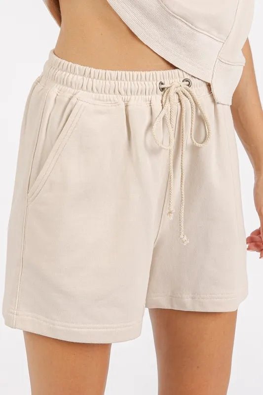 Mittoshop French Terry Crew Neck Top and Shorts Set - Love Salve