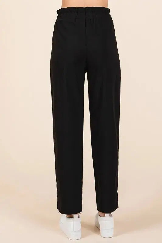 Mittoshop Paperbag Waist Tapered Straight Pants for Women - Love Salve 
