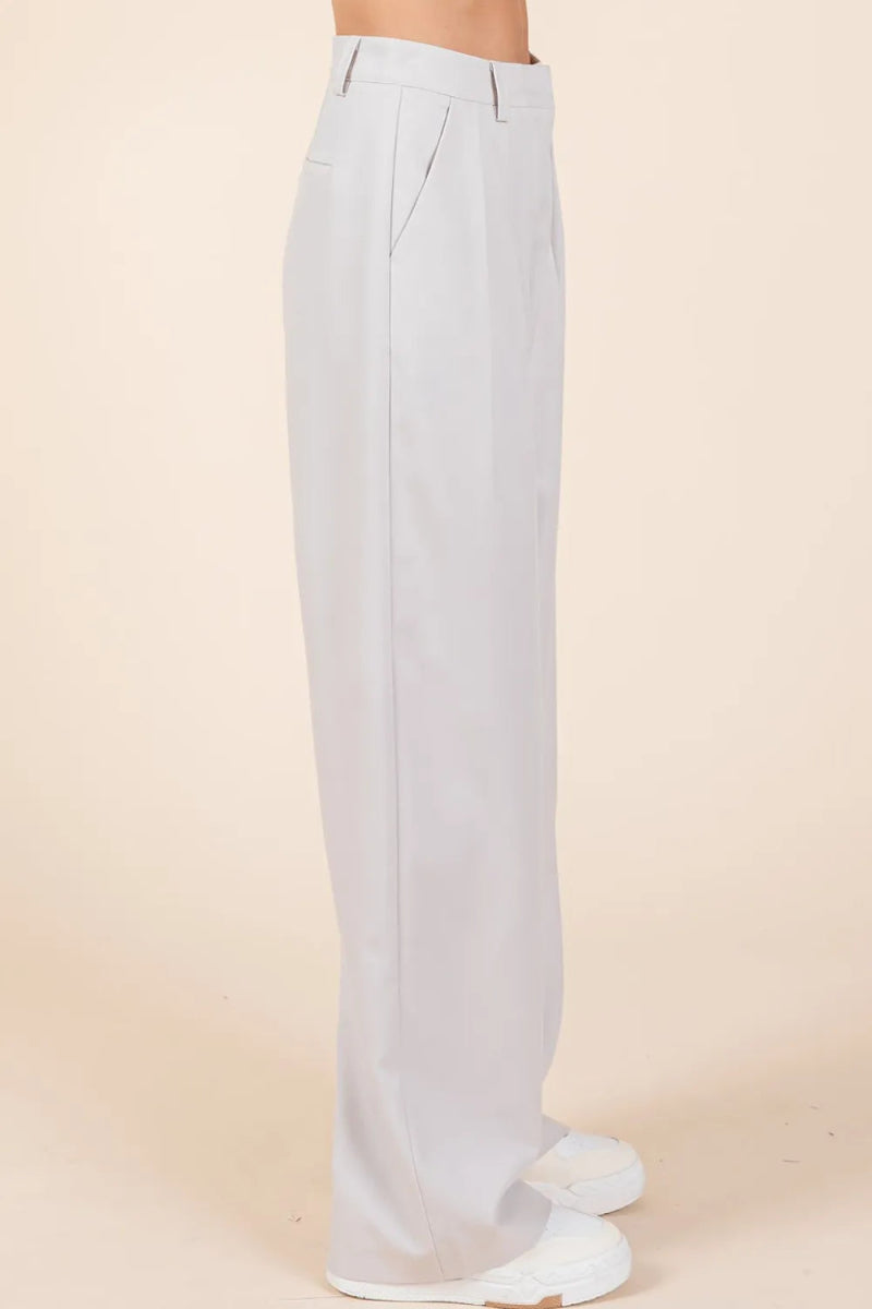 Mittoshop Pintuck Detail High Rise Pants for Women - Love Salve 